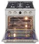 Kucht Professional KX Series 30" Stainless Steel Pro Style Dual Fuel Range with Kucht Horus Thermostat-2