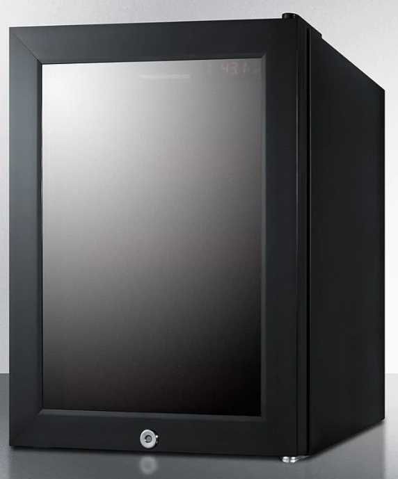 Summit® Black 14" Beautifridge Commercial Cosmetics Refrigerator with Red Lights-1