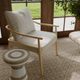 TOV Furniture Dixie Cream Velvet Accent Chair-1