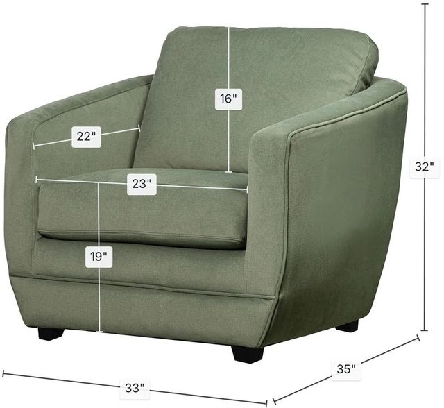 LH Home Feather Baltimo Fern Green Club Chair-2