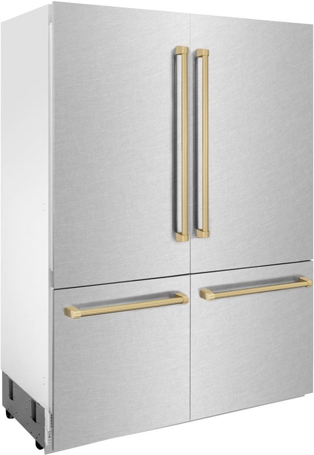 ZLINE Autograph Edition 60" 32.2 Cu. Ft. Satin Stainless Steel Built-In French Door Refrigerator-2