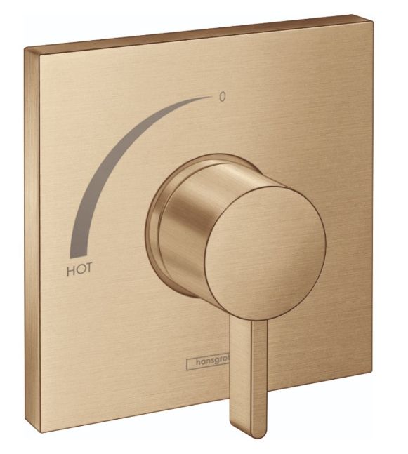 Hansgrohe Ecostat Square Brushed Bronze Pressure Balance Trim-0