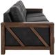 International Furniture Direct Walnut Black Sofa-1