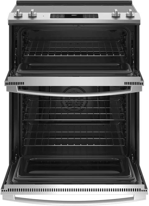 GE® 30" Slide In Electric Convection Double Oven Range-1