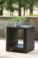 Signature Design by Ashley® Grasson Lane Brown Outdoor Aluminum/Wicker Square End Table-4