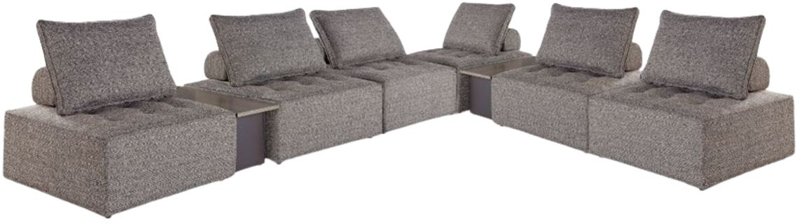 Bree Zee 8 Piece Outdoor Modular Seating - Brown Bree Zee 8 Piece Outdoor Modular Seating - Brown