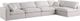 Meridian Furniture Plush 5-Piece Cream Modular Sectional-0