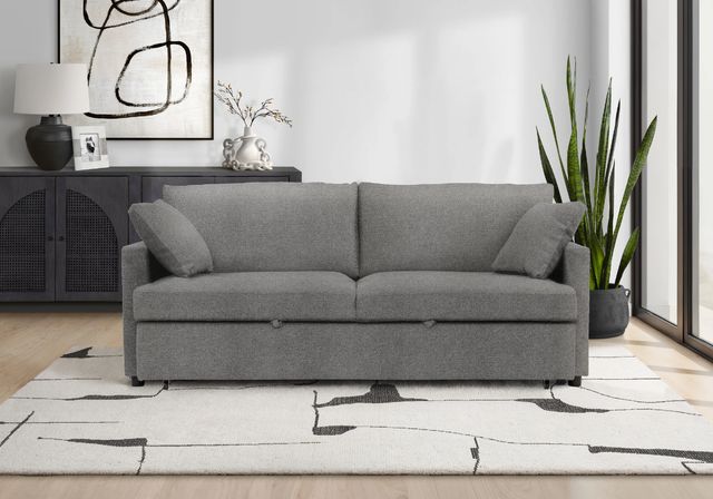 Monarch Specialties Inc. Centauri-13 Grey Convertible Full Sleeper Sofa Bed-2