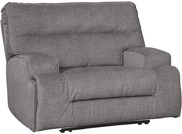 Signature Design by Ashley® Coombs Charcoal Wide Seat Recliner-0
