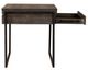 Liberty Furniture Gateway Weathered Gray End Table with Black Metal Frames-4
