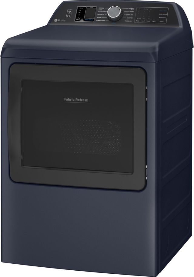 GE Profile™ 7.3 Cu. Ft. Sapphire Blue Front Load Gas Dryer-3