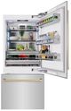 ZLINE Autograph Edition 36" 19.8 Cu. Ft. Stainless Steel Built In Bottom Freezer Refrigerator with Graphite Gray Interior and Champagne Bronze Accents-4