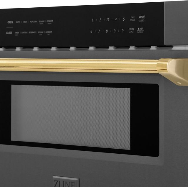 ZLINE Autograph Edition 1.2 Cu. Ft. Black Stainless Steel Microwave Drawer -4
