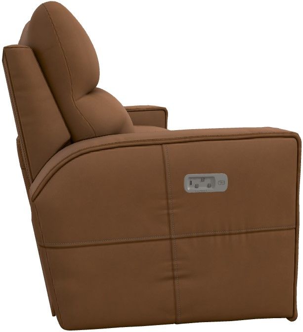 La-Z-Boy® Maddox Camel Leather Power Reclining 2-Seat Sofa with Headrest and Lumbar-2