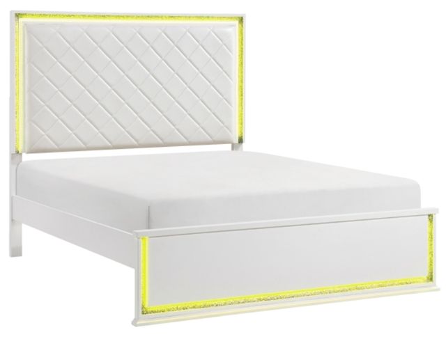Homelegance® Lumin White Eastern King Panel Bed-0