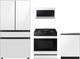 Samsung 4 Piece White Gas Glass Kitchen Package-0