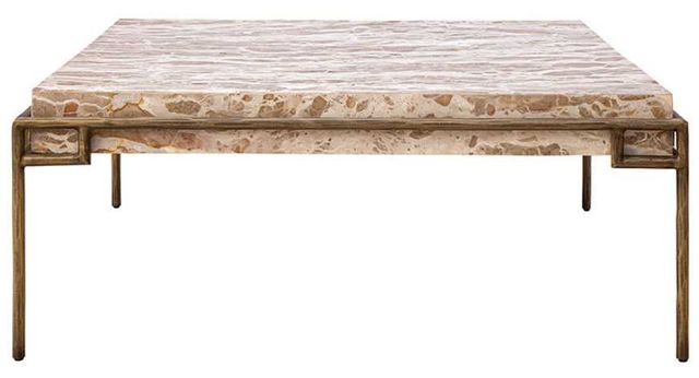 Furniture Classics Nala White Coffee Table with Gold Base-1