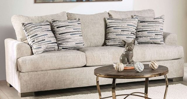 Furniture of America® Leytonstone Cream Sofa