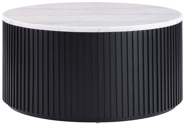 Steve Silver Co. Colvin White Coffee Table with Black Base