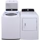 Midea® 4.1 Cu. Ft. Top Load Washer & 6.7 Cu. Ft. Gas Dryer White Laundry Pair-0