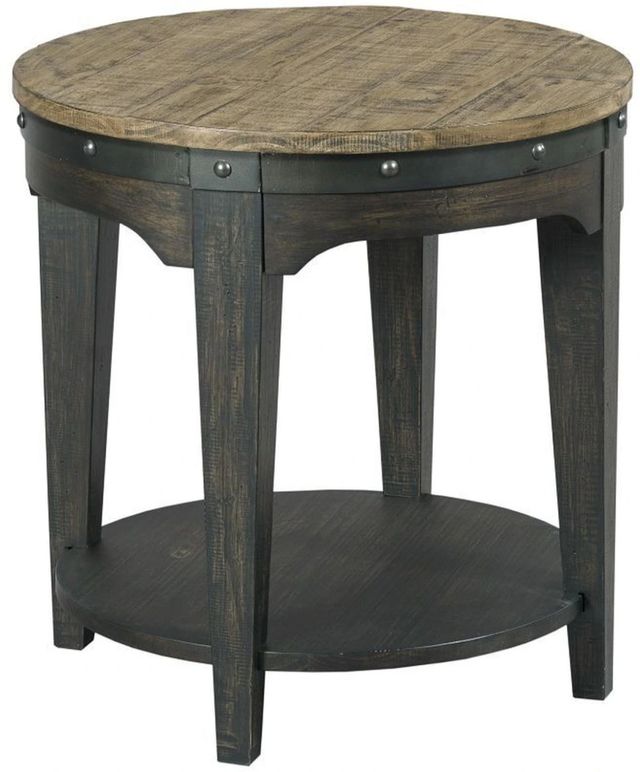 Kincaid® Plank Road Artisan's Charcoal Round End Table-0
