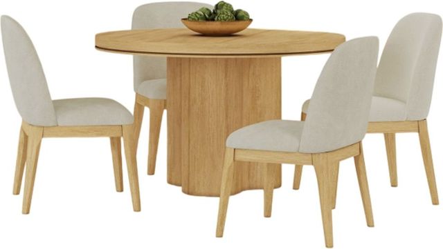 Elements International Rosalie 5-Piece Natural Dining Set-0