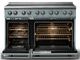 Viking® 5 Series 48" Novembery Sky Pro Style Induction Range with Polished Chrome Trim-1