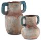 Currey & Company Arcadia 2-Piece Sand/Teal/Red Vase Set-0