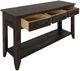 International Furniture Direct Teak Stained Dark Sofa Table-5