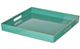 A & B Home Mimosa Turquoise Square Tray-0