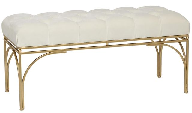Deco Marche Gold/White 39" Bench-0