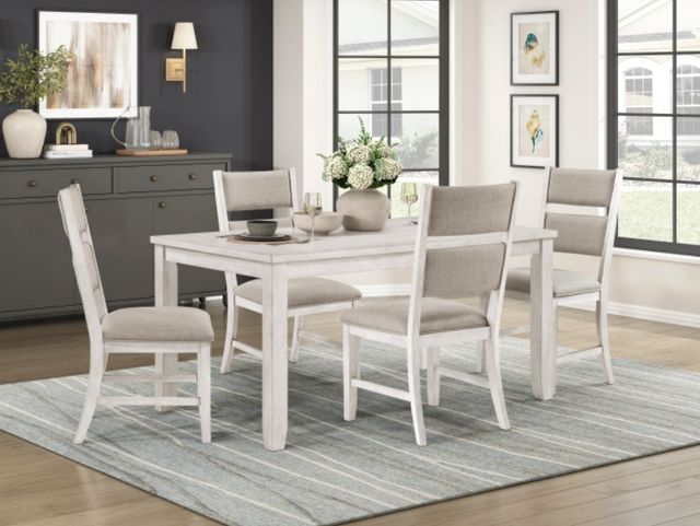 Homelegance® Savile Brushed Antique White Dining Table-1