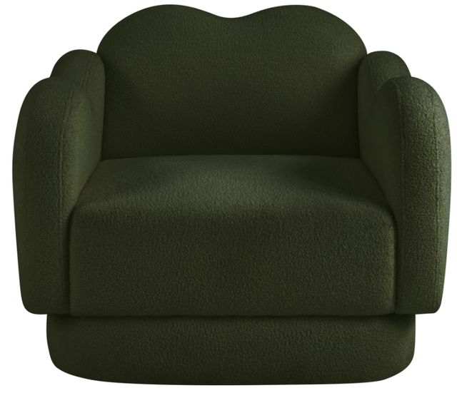 Meridian Furniture Bloom Green Teddy Fabric Accent Chair-1