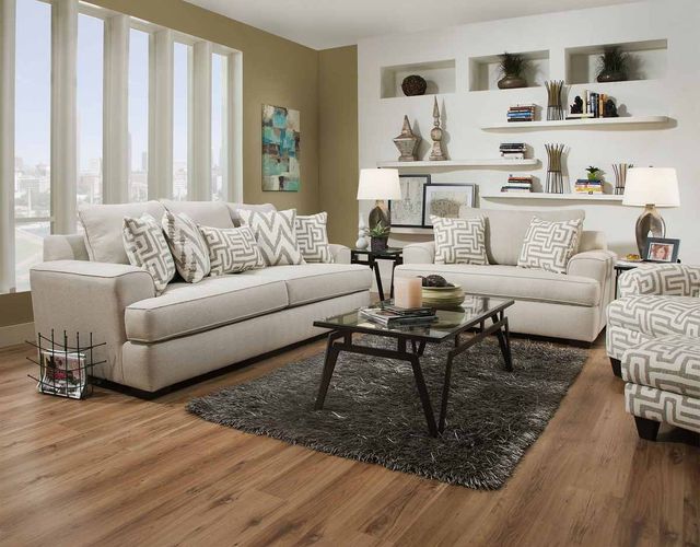 Corinthian Furniture Sanibel Beige Loveseat-1