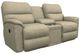 La-Z-Boy® Brooks Sand Manual Reclining Loveseat with Console-0