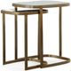 Century® Grand Tour Furniture Bhodi Glass Top Nesting Tables with Antique Brass-0