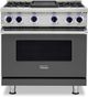 Viking® 7 Series 36" Damascus Grey Pro Style Liquid Propane Gas Range with 12" Reversible Griddle-0