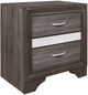Homelegance® Luster Gray/Silver Glitter Nightstand-0