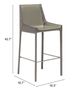 Zuo® Fashion Gray Set of 2 Bar Chairs-4