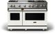 Viking® 5 Series 48" Pure White and Stainless Steel Freestanding Double Oven Gas Range-0
