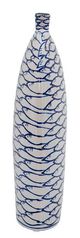 A & B Home Blue/White Hand Painted Accent Vase-2