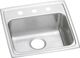 Elkay Lustertone® Classic Lustrous Satin 19" x 18" x 4" MR2-Hole Single Bowl Drop-In ADA Sink-0