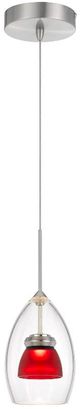 Cal® Lighting & Accessories Frosted Red Mini Pendant-0