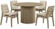 Coaster® Hamlyn 5-Piece Cream/Natural Oak Round Dining Table Set-0