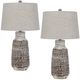 Cal® Lighting & Accessories Scottsboro 2-Piece Terra Cotta Table Lamp Set-0