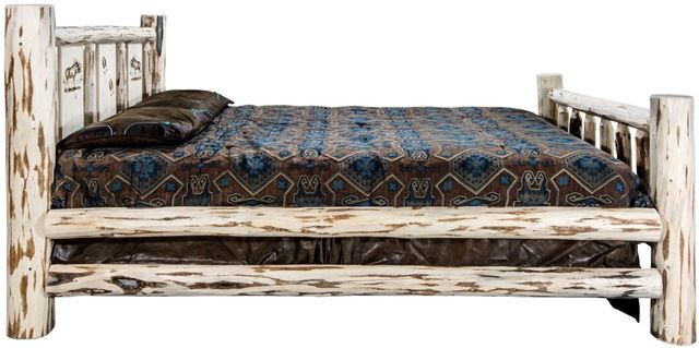 Montana Woodworks® Montana Collection Ready to Finish Queen Bed with Laser Engraved Moose Design-3