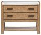 Magnussen Home® Plum Creek Sierra Brown Open Nightstand with Marble Top-2