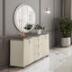 Michael Amini® Fantosini Silver Leaf Sideboard with Mirror-1