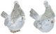 A & B Home 2-Piece Silver Glittered Birds-1