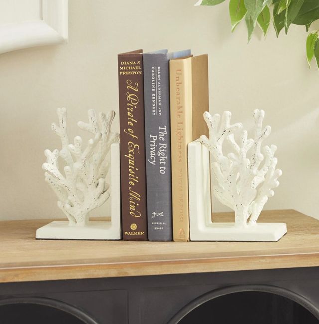 Deco Marche White Coral Bookends-4
